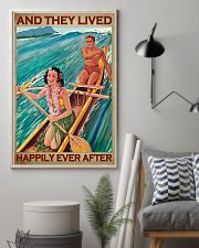 And They Lived Happily Ever After Poster - Hawaiian Woman And Man Rowing Vintage Art Picture - Wall Art Decor - No Frame 11x17 Poster lifestyle-poster-1