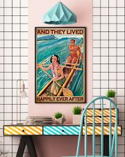 And They Lived Happily Ever After Poster - Hawaiian Woman And Man Rowing Vintage Art Picture - Wall Art Decor - No Frame 11x17 Poster lifestyle-poster-6