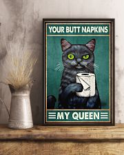 Your Butt Napkins My Queen Poster - Black Cat And Paper Funny Toilet Poster - Bathroom Wall Art Decor - No Frame 11x17 Poster lifestyle-poster-3
