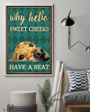 Why Hello Sweet Cheeks Have A Seat Poster - Dog Funny Toilet Poster - Bathroom Wall Art Decor - No Frame Full Size 11''x17'' 16''x24'' 24''x36'' 11x17 Poster lifestyle-poster-1