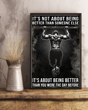 It's Not About Being Better Than Someone Else It's About Being Better Than You Were The Day Before Poster - Home Wall Decor - No Frame 11x17 Poster lifestyle-poster-3