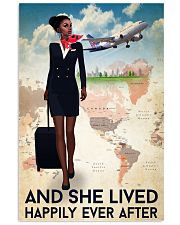 And She Lived Happily Ever After Poster - Flight Attendant Vintage Retro Art Picture - Wall Art Decor-No Frame Full Size 11''x17'' 16''x24'' 24''x36'' 11x17 Poster front