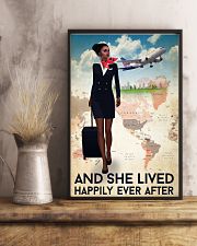 And She Lived Happily Ever After Poster - Flight Attendant Vintage Retro Art Picture - Wall Art Decor-No Frame Full Size 11''x17'' 16''x24'' 24''x36'' 11x17 Poster lifestyle-poster-3