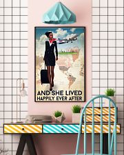 And She Lived Happily Ever After Poster - Flight Attendant Vintage Retro Art Picture - Wall Art Decor-No Frame Full Size 11''x17'' 16''x24'' 24''x36'' 11x17 Poster lifestyle-poster-6