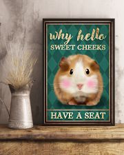 Why Hello Sweet Cheeks Have A Seat Poster - Guinea Pig Funny Toilet Poster - Bathroom Wall Art Decor-No Frame Full Size 11''x17'' 16''x24'' 24''x36'' 11x17 Poster lifestyle-poster-3