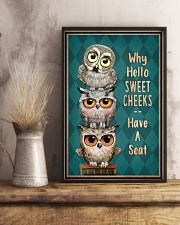 Why Hello Sweet Cheeks Have A Seat Poster - Owl Funny Poster - Home Wall Art Prints Decor Poster - No Frame Full Size 11''x17'' 16''x24'' 24''x36'' 11x17 Poster lifestyle-poster-3