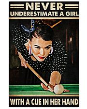 Never Underestimate A Girl With A Cue In Her Hand Poster - Girl Playing Billiard Poster - Poster For Female Billiard Players - Home Decor - No Frame 11x17 Poster front