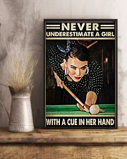 Never Underestimate A Girl With A Cue In Her Hand Poster - Girl Playing Billiard Poster - Poster For Female Billiard Players - Home Decor - No Frame 11x17 Poster lifestyle-poster-3