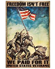 Freedom Isn't Free We Paid For It United States Veterans Poster - Wall Art Decor - No Frame Full Size 11''x17'' 16''x24'' 24''x36'' 11x17 Poster front