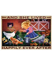 And She Lived Happily Ever After Poster - Poster For Chicken Lovers - Chicken Lover Birthday Xmas Gift - Home Decor - Wall Art - No Frame 36x24 Poster front