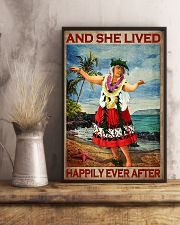 And She Lived Happily Ever After Poster - Hawaiian Woman Vintage Art Picture - Wall Art Decor - No Frame Full Size 11''x17'' 16''x24'' 24''x36'' 11x17 Poster lifestyle-poster-3