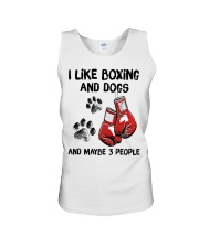 I Like Boxing And Dogs And Maybe 3 People Shirt - Shirt For Boxers - Boxer Birthday Xmas Gift Unisex Tank tile