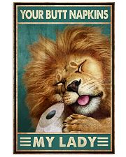 Your Butt Napkins My Lady Poster - Lion And Paper Funny Toilet Poster - Bathroom Wall Art Decor - No Frame Full Size 11''x17'' 16''x24'' 24''x36'' 11x17 Poster front