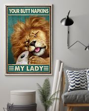 Your Butt Napkins My Lady Poster - Lion And Paper Funny Toilet Poster - Bathroom Wall Art Decor - No Frame Full Size 11''x17'' 16''x24'' 24''x36'' 11x17 Poster lifestyle-poster-1