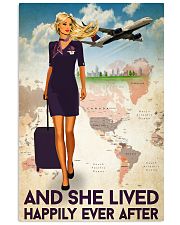 And She Lived Happily Ever After Flight Attendant Poster - Home Decor - No Frame Full Size 11x17 16x24 24x36 Inches 11x17 Poster front