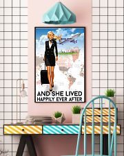 And She Lived Happily Ever After Poster - Poster For Flight Attendants - Home Decor - No Frame Full Size 11x17 16x24 24x36 Inches 11x17 Poster lifestyle-poster-6