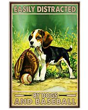 Easily Distracted By Dogs And Baseball Poster - Wall Art Decor - No Frame Full Size 11''x17'' 16''x24'' 24''x36'' 11x17 Poster front
