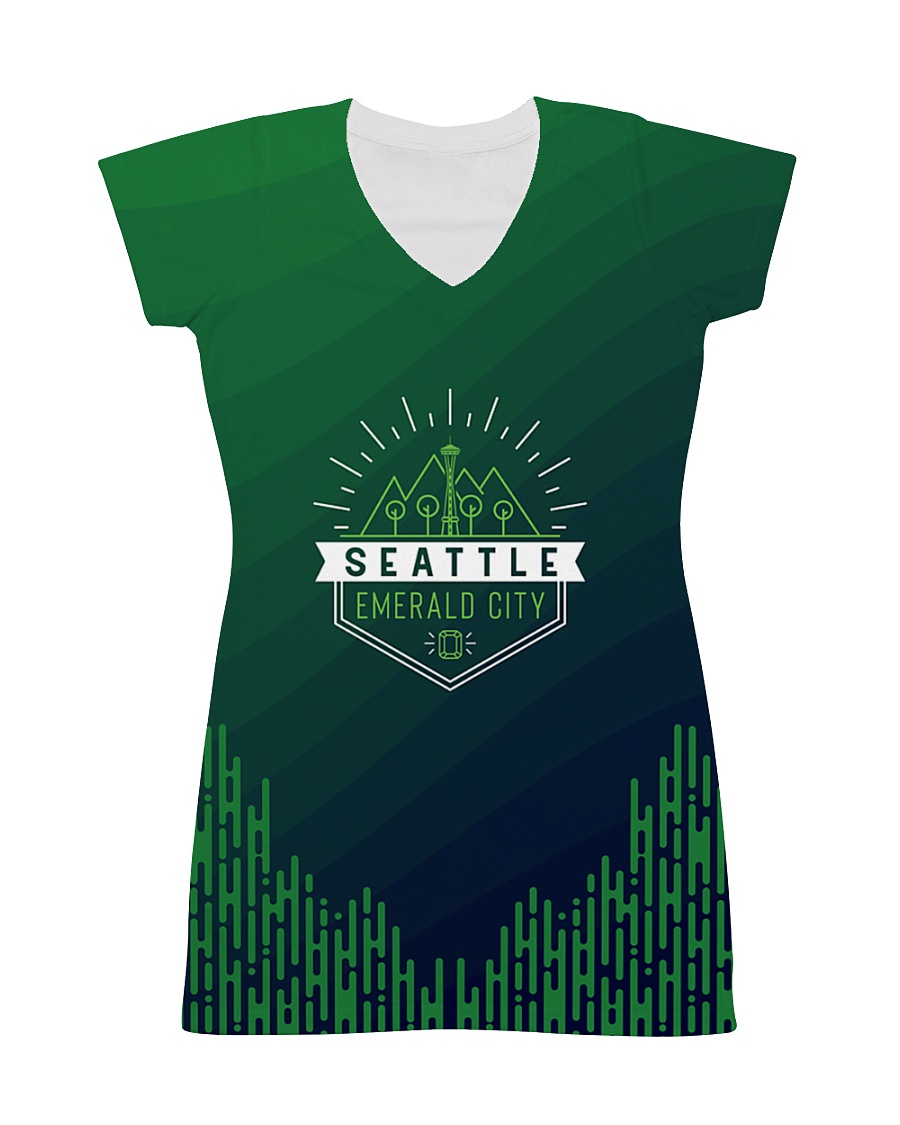 Seattle Emerald City Pattern All-over Dress