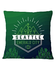 Seattle Emerald City Pattern Square Pillowcase thumbnail
