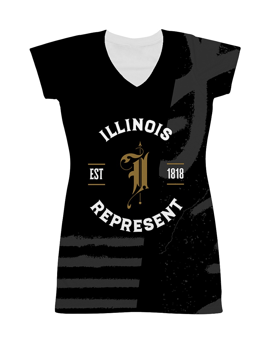 Illinois Represent Pattern All-over Dress