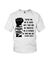 Justice Will Not Youth T-Shirt thumbnail
