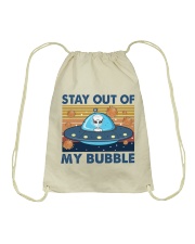STAY OUT OF MY BUBBLE Drawstring Bag tile