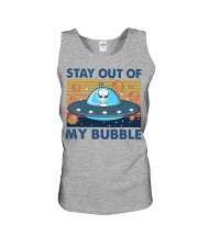 STAY OUT OF MY BUBBLE Unisex Tank tile