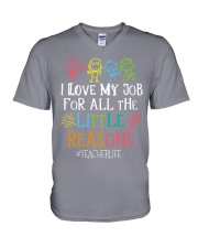 I love my job V-Neck T-Shirt tile