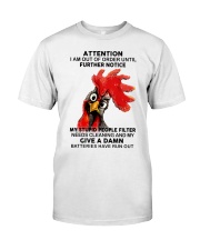 ATTENTION CHICKEN Classic T-Shirt front