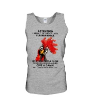 ATTENTION CHICKEN Unisex Tank tile