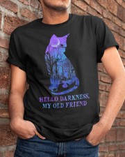 HELLO DARKNESS MY OLD FRIEND Classic T-Shirt apparel-classic-tshirt-lifestyle-26