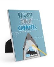 BRUSH YOUR CHOMPERS POSTER Easel-Back Gallery Wrapped Canvas tile