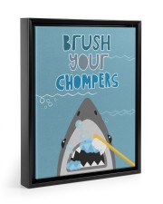 BRUSH YOUR CHOMPERS POSTER Floating Framed Canvas Prints Black tile