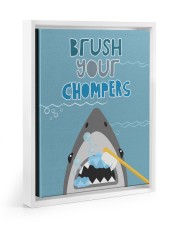 BRUSH YOUR CHOMPERS POSTER Floating Framed Canvas Prints White tile