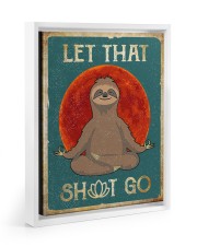 LET THAT SH GO Floating Framed Canvas Prints White tile