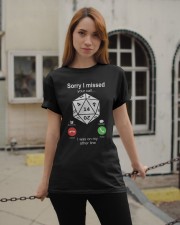 SORRY I MISSED YOUR CALL Classic T-Shirt apparel-classic-tshirt-lifestyle-19