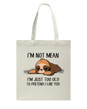 I AM NOT MEAN Tote Bag tile