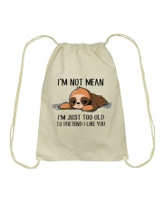I AM NOT MEAN Drawstring Bag tile