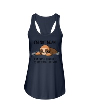 I AM NOT MEAN Ladies Flowy Tank tile