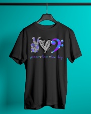 PEACE LOVE LOW KEY Classic T-Shirt lifestyle-mens-crewneck-front-3