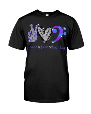 PEACE LOVE LOW KEY Premium Fit Mens Tee tile
