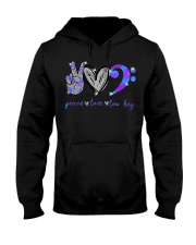 PEACE LOVE LOW KEY Hooded Sweatshirt tile