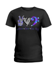 PEACE LOVE LOW KEY Ladies T-Shirt tile