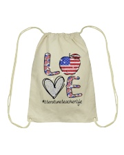 LITERATURE TEACHER Drawstring Bag tile