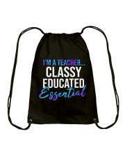 I'm a teacher classy educated essential Drawstring Bag tile