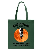 CYCLING GIRL WITH TATTOOS PRETTY EYES Tote Bag tile