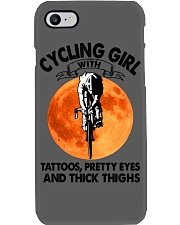CYCLING GIRL WITH TATTOOS PRETTY EYES Phone Case tile