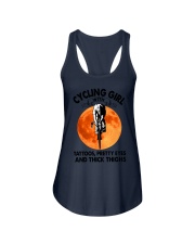 CYCLING GIRL WITH TATTOOS PRETTY EYES Ladies Flowy Tank tile
