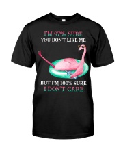 I DON'T CARE - FLAMINGO Premium Fit Mens Tee tile