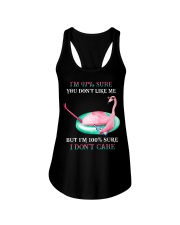 I DON'T CARE - FLAMINGO Ladies Flowy Tank tile